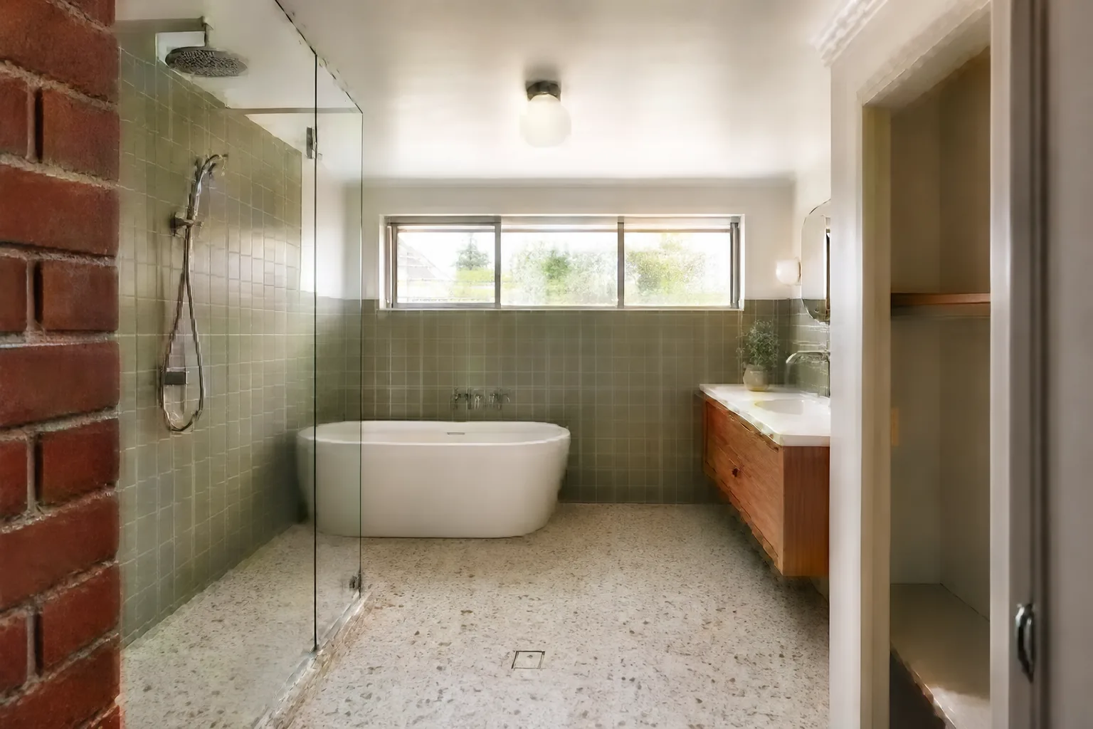 Spa-style wet room after — illustrative concept