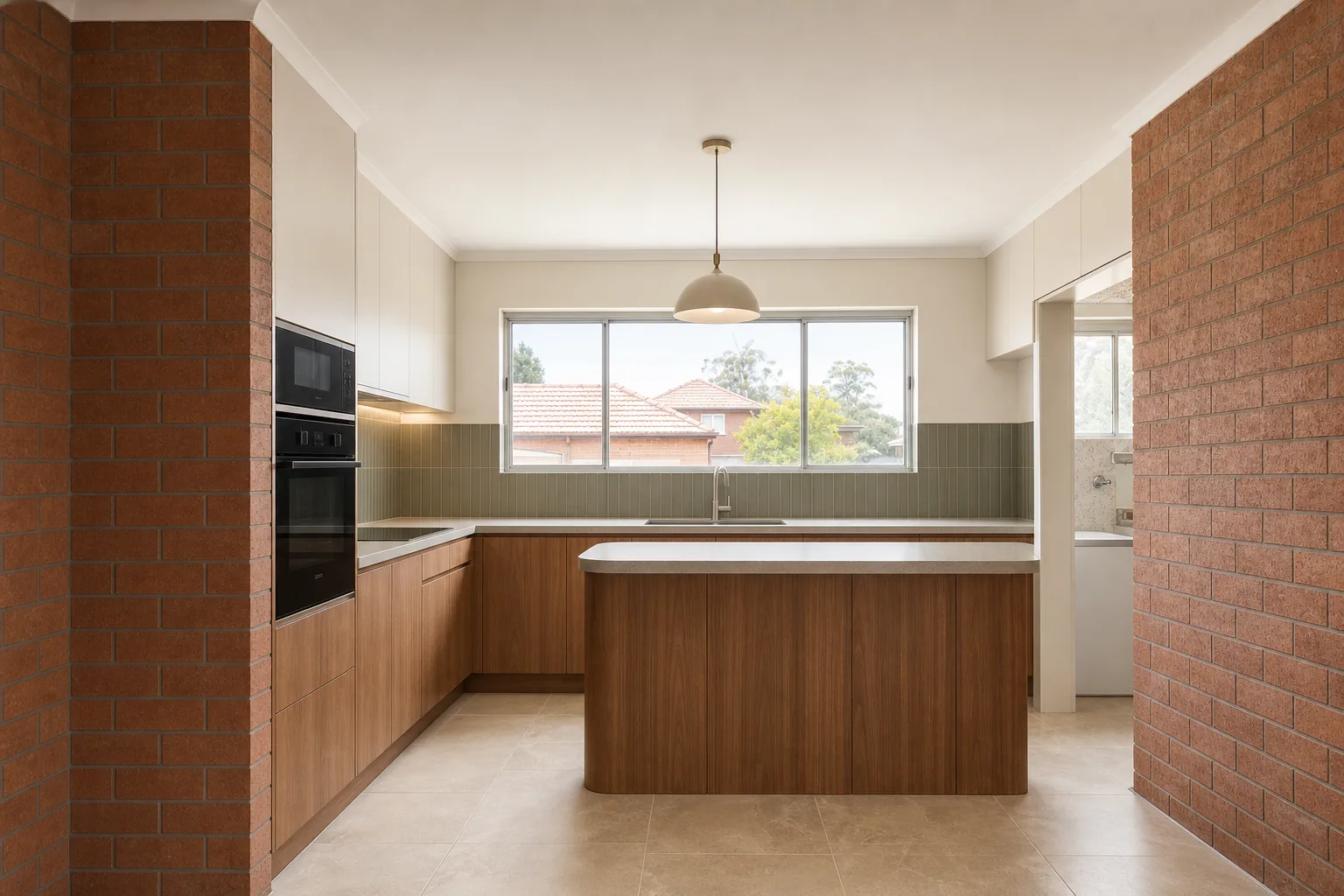 Family kitchen after — illustrative concept