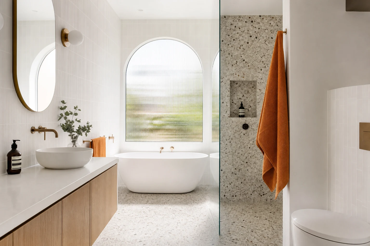Terrazzo in Melbourne Bathrooms: Floors, Walls and Vanity Tops